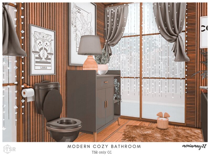 sims 4 cc modern cozy bathroom 3