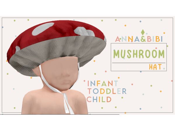 Adorable Mushroom Hat for Kids 1 Adorable Mushroom Hat for Kids Sims 4 CC
