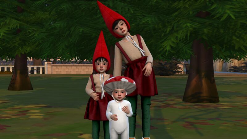 Adorable Mushroom Hat for Kids 2 sims 4 cc mushroom hat infant toddler and child annabibi 2