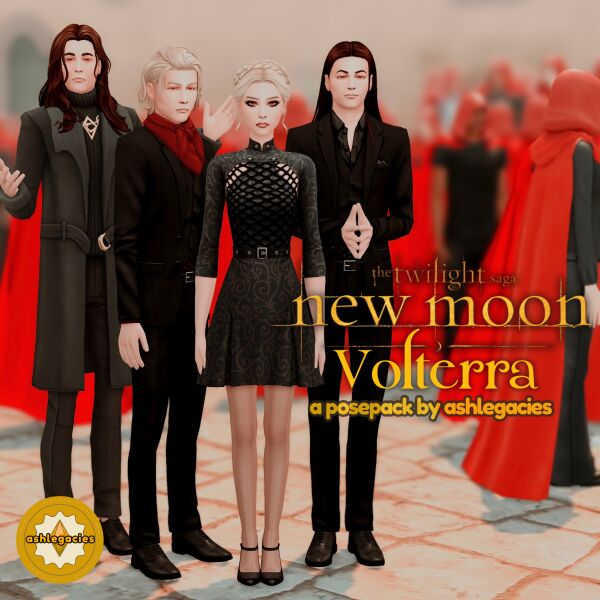 NEW Moon: Volterra Posepack 1 NEW Moon: Volterra Posepack Sims 4 CC