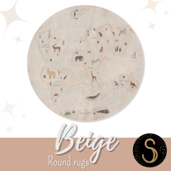 Beige Round Rugs for Your Nursery 1 Beige Round Rugs for Your Nursery Sims 4 CC