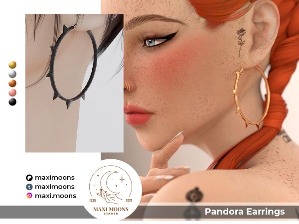 Stylish Pandora Earrings 1 Stylish Pandora Earrings Sims 4 CC