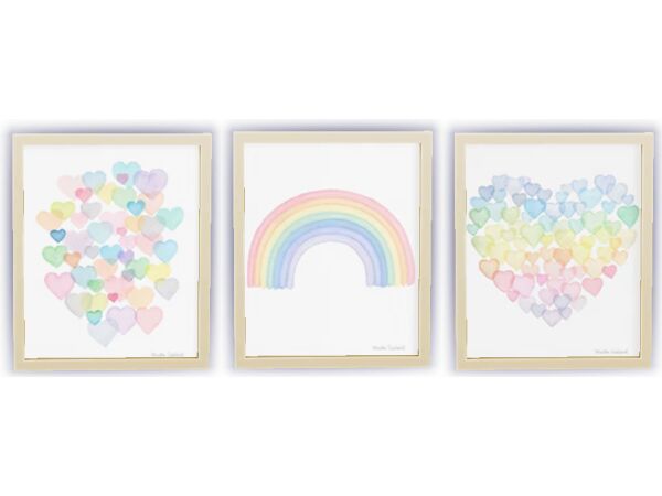 Pastel Rainbow ART SET By Pixie Bluntz 1 Pastel Rainbow ART SET By Pixie Bluntz Sims 4 CC