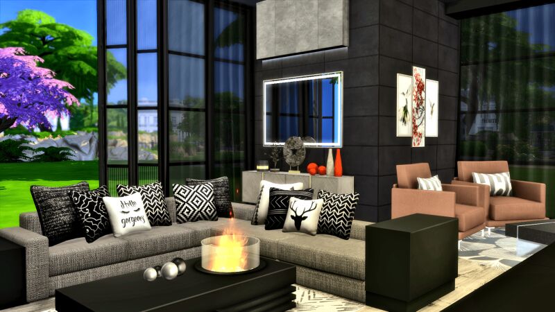 Stunning Pearl Grain Living Room 6 sims 4 cc pearl grain 2