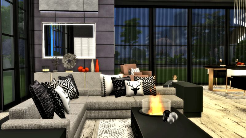 Stunning Pearl Grain Living Room 5 sims 4 cc pearl grain 3
