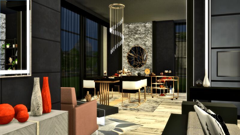 Stunning Pearl Grain Living Room 4 sims 4 cc pearl grain 4