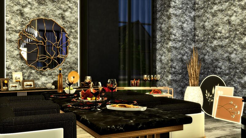 Stunning Pearl Grain Living Room 2 sims 4 cc pearl grain 6