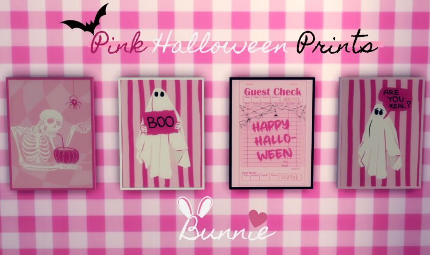 Spooky Pink Halloween Decor 1 Spooky Pink Halloween Decor Sims 4 CC