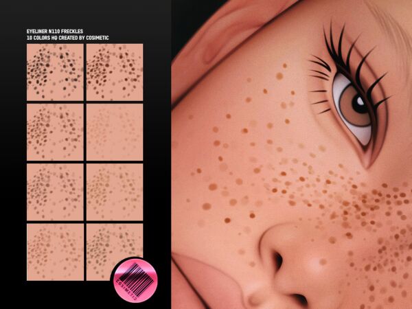 Realistic Freckles for Sims 1 Realistic Freckles for Sims Sims 4 CC