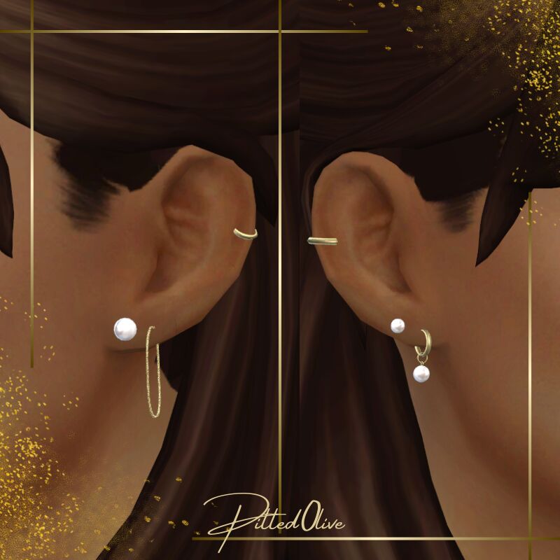 Glamorous Reina Earring Set 1 Glamorous Reina Earring Set Sims 4 CC