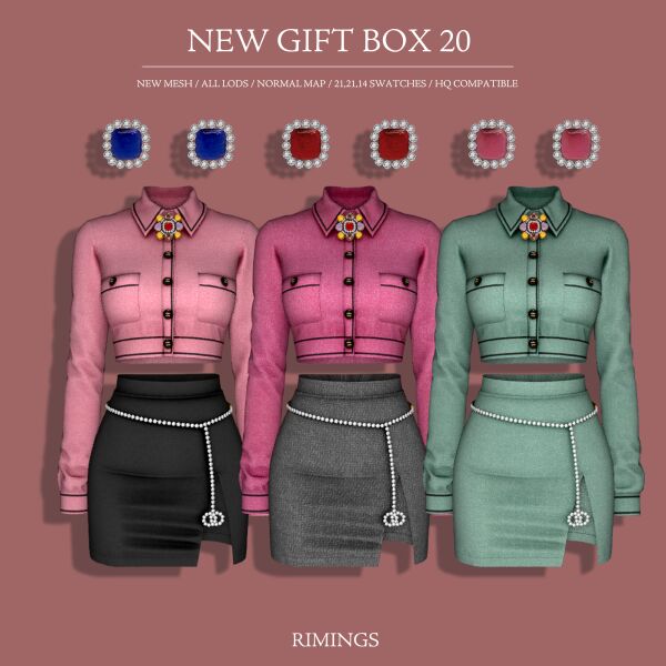 Discover RIMINGS New Gift Box 20 1 Discover RIMINGS New Gift Box 20 Sims 4 CC