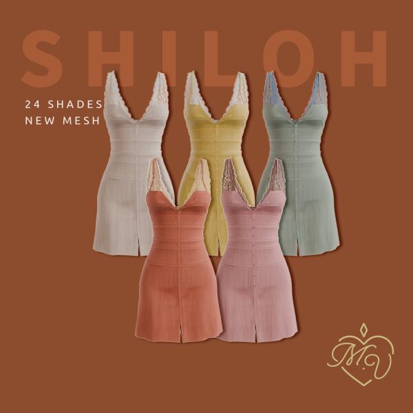 Shiloh Dress by Miss.Valentine 1 Shiloh Dress by Miss.Valentine Sims 4 CC