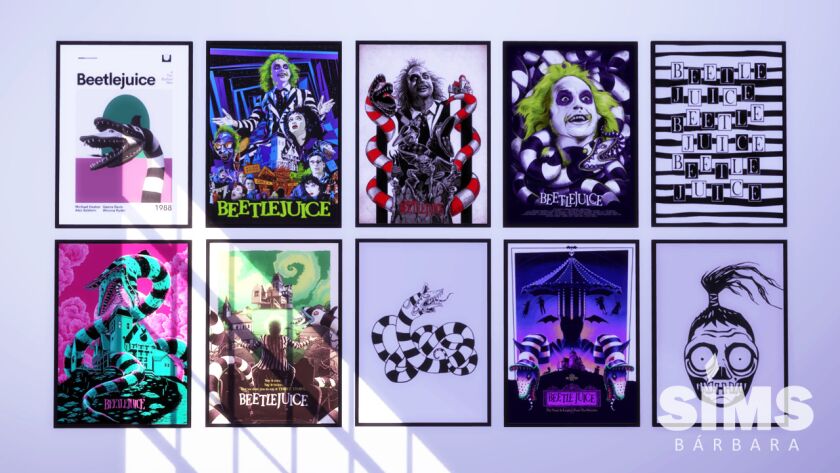 Sims 4 - Beetlejuice Poster Wall Art Prints 💚 4 sims 4 cc sims 4 beetlejuice poster wall art prints 6
