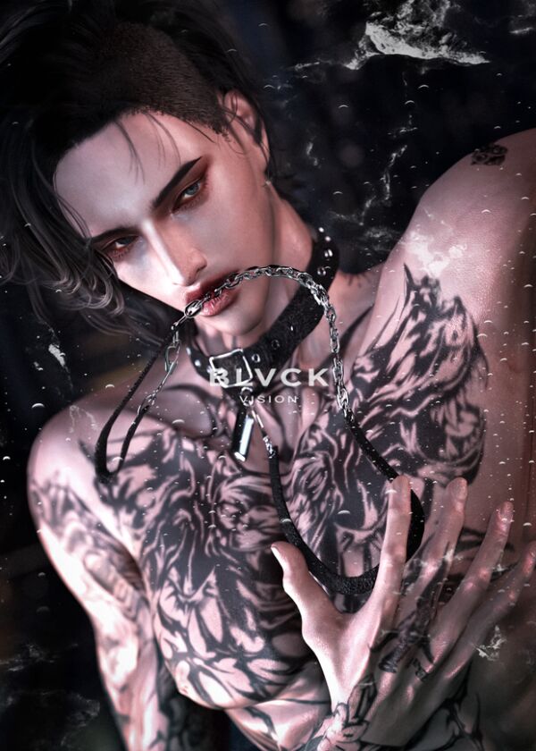 Stylish Black Vision Tattoo for Sims 4 1 Stylish Black Vision Tattoo for Sims 4 Sims 4 CC