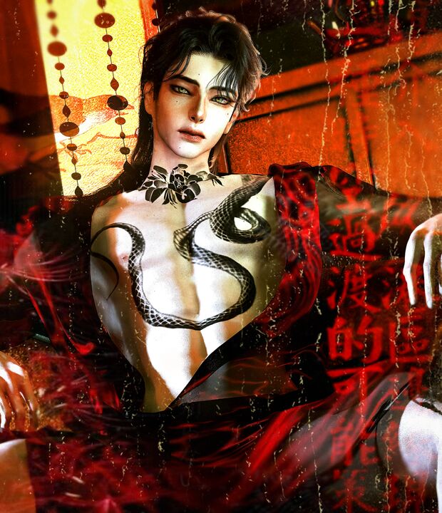 Snare of Accuser Tattoo for Sims 4 3 sims 4 cc sims4 ts4p peng tattoo n0 42 snare of accuser by ppeng 3