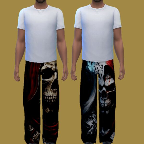 Skull Pants by Ecstatic_Payne79 1 Skull Pants by Ecstatic_Payne79 Sims 4 CC