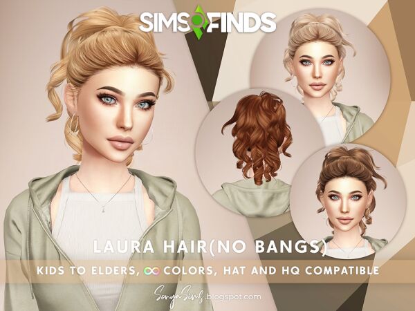 SonyaSims - Laura Hair 1 SonyaSims – Laura Hair Sims 4 CC