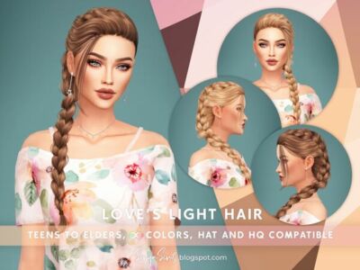 SonyaSims – Love’s Light Hair Sims 4 CC