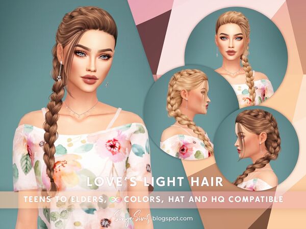 SonyaSims - Love's Light Hair 1 SonyaSims – Love’s Light Hair Sims 4 CC