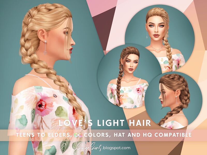 SonyaSims - Love's Light Hair 2 sims 4 cc sonyasims loves light hair 2