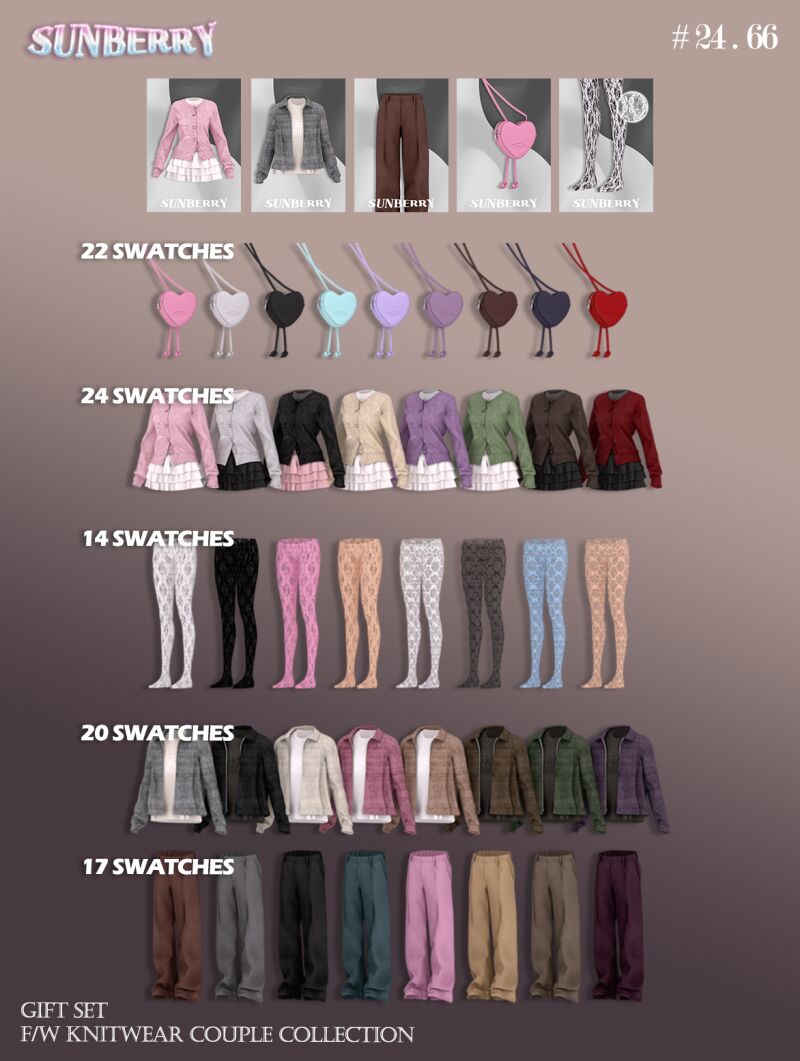 Cozy Up with Sunberry's F/W Knitwear Couple Collection 2 sims 4 cc sunberry gift set f w knitwear couple collection 4