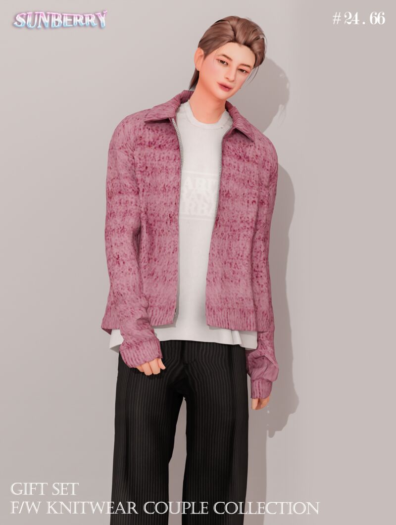 Cozy Up with Sunberry's F/W Knitwear Couple Collection 3 sims 4 cc sunberry gift set f w knitwear couple collection 5