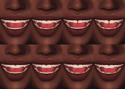 Unique Yaeba Teeth for All Ages 5 sims 4 cc teeths yaeba 01 by wightspider07 3