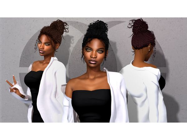 Thando Hairstyle 1 Thando Hairstyle Sims 4 CC