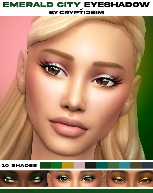 The Emerald City Palette - Stunning Eyeshadow Collection 1 The Emerald City Palette – Stunning Eyeshadow Collection Sims 4 CC