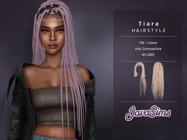Stunning Tiara Hairstyle by JavaSims 1 Stunning Tiara Hairstyle by JavaSims Sims 4 CC