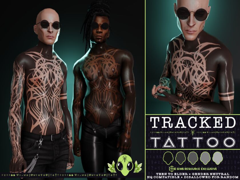 Tracked Tattoo - TSR Exclusive 1 Tracked Tattoo – TSR Exclusive Sims 4 CC