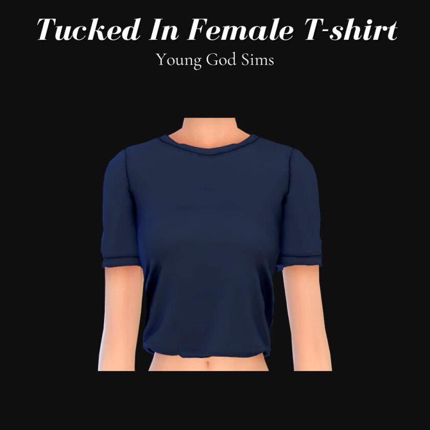 Stylish Tucked In Female T-Shirt 1 Stylish Tucked In Female T-Shirt Sims 4 CC