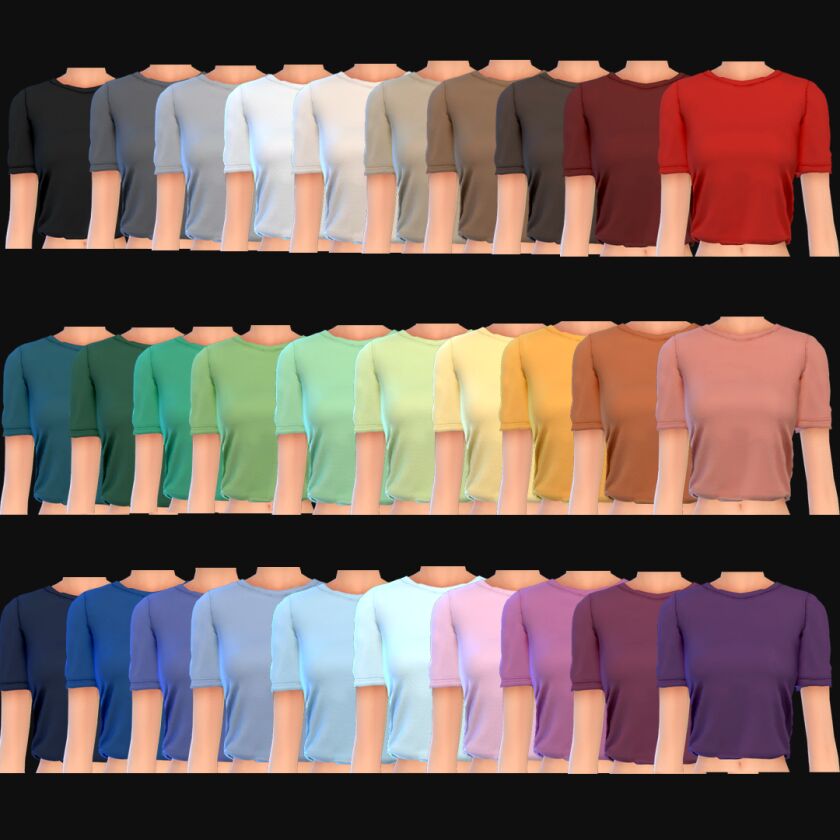 Stylish Tucked In Female T-Shirt 2 sims 4 cc tucked in female t shirt 2