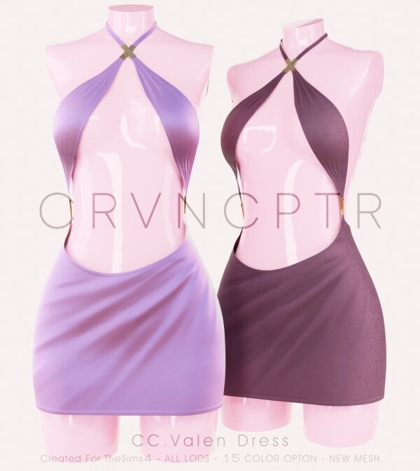 Valen Dress - Stylish & Unique 1 Valen Dress – Stylish & Unique Sims 4 CC
