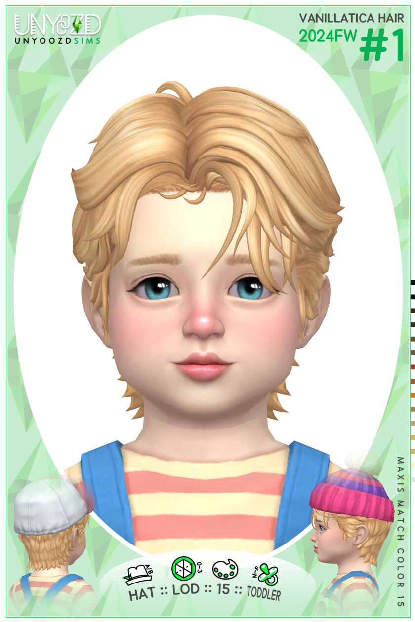 Vanillatica #1 Hair for Toddlers 1 Vanillatica #1 Hair for Toddlers Sims 4 CC