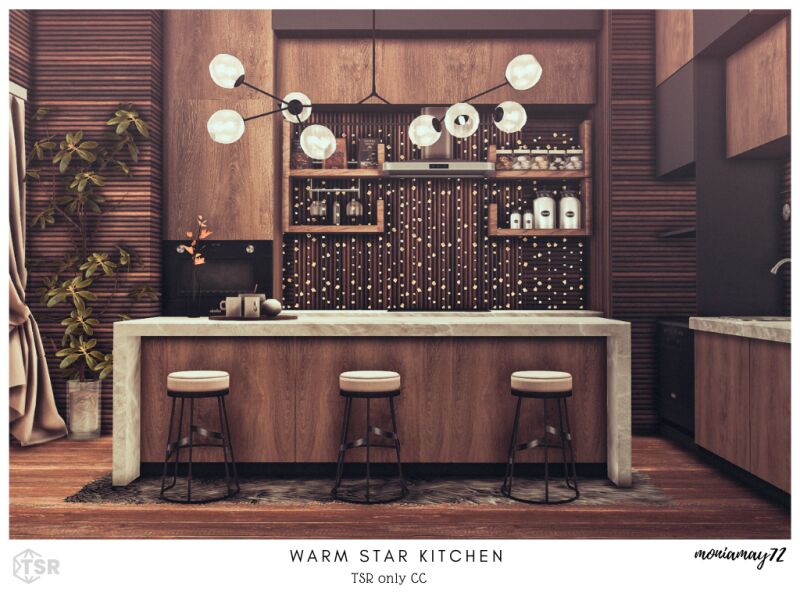 Warm Star Kitchen 3 sims 4 cc warm star kitchen 2