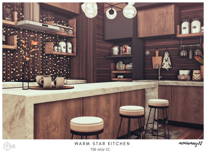 Warm Star Kitchen 2 sims 4 cc warm star kitchen 3