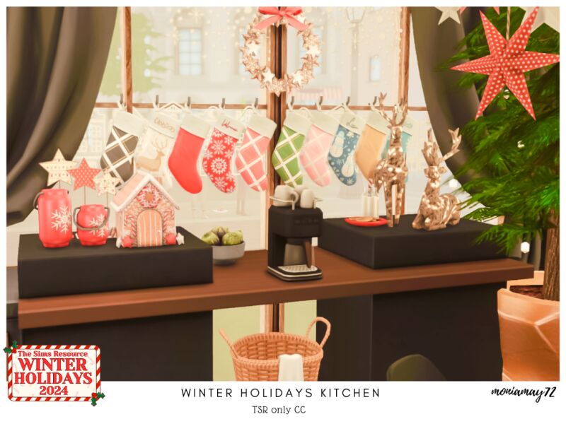 Charming Winter Holiday Kitchen 2 sims 4 cc winter holiday kitchen 3