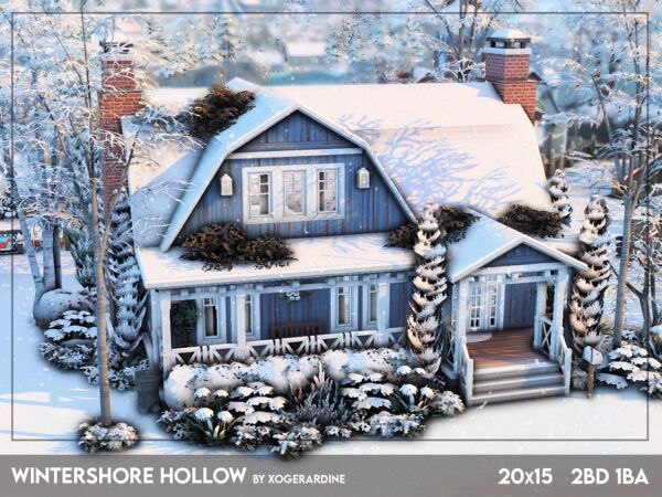 Wintershore Hollow: A Cozy Christmas Home 1 Wintershore Hollow: A Cozy Christmas Home Sims 4 CC