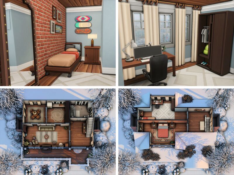 Wintershore Hollow: A Cozy Christmas Home 2 sims 4 cc wintershore hollow by xogerardine 6