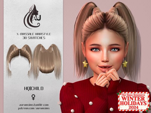 X-Massale Child Hairstyle by Aurummusik 1 X-Massale Child Hairstyle by Aurummusik Sims 4 CC