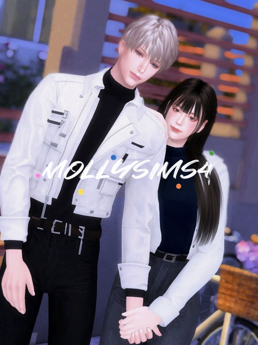 Xavier⭐Black And White Outfit 1 Xavier⭐Black And White Outfit Sims 4 CC