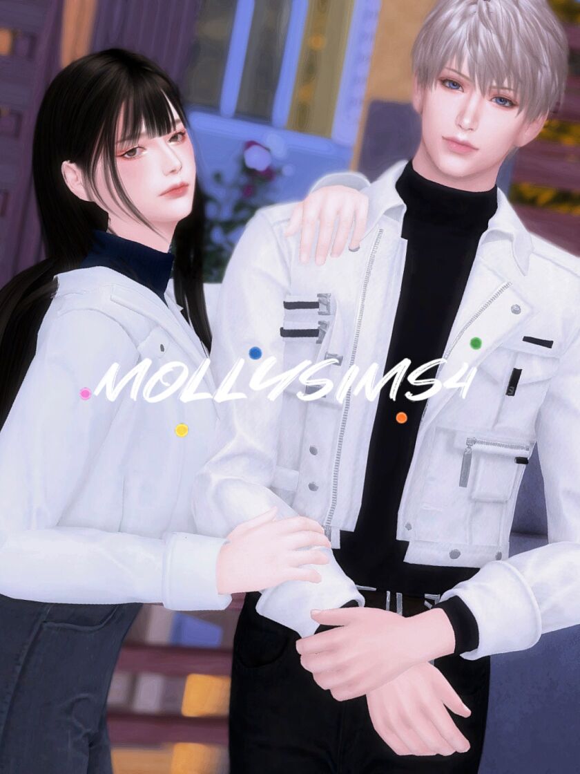 Xavier⭐Black And White Outfit 4 sims 4 cc xavier black and white black and white full body 4
