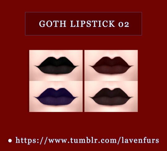 ✟ Lavenfur - Goth Makeup Pack ✟ 2 sims 4 cc ✟ lavenfur goth makeup pack ✟ 4