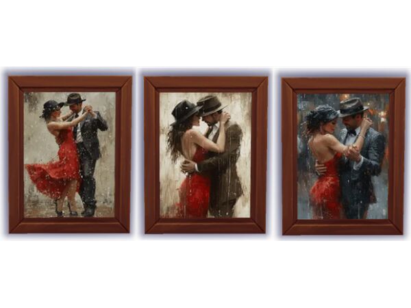 3PCS Couple Dancing Prints 1 3PCS Couple Dancing Prints Sims 4 CC