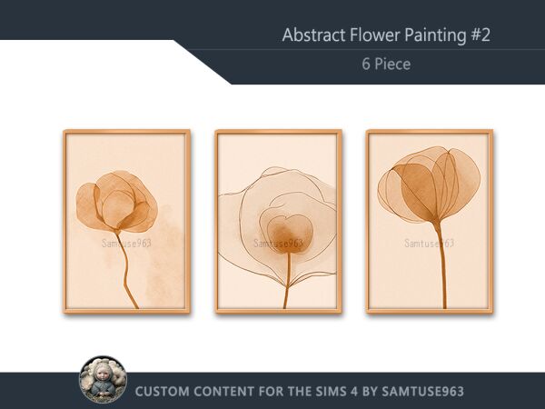 Stunning Abstract Flower Painting #2 1 Stunning Abstract Flower Painting #2 Sims 4 CC