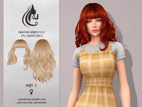 Agatha - Stylish Hairstyle for Sims 1 Agatha – Stylish Hairstyle for Sims Sims 4 CC