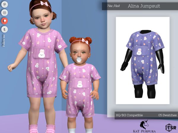 Adorable Alina Infant Jumpsuit 1 Adorable Alina Infant Jumpsuit Sims 4 CC