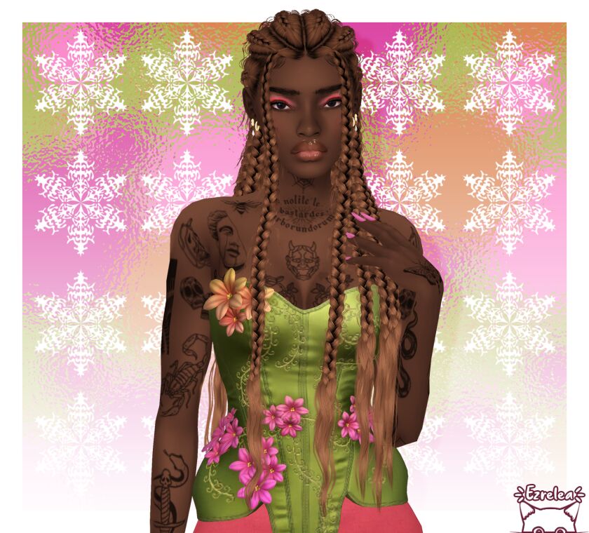 Stunning Alpha Hair Recolor by @Leahlillith 1 Stunning Alpha Hair Recolor by @Leahlillith Sims 4 CC