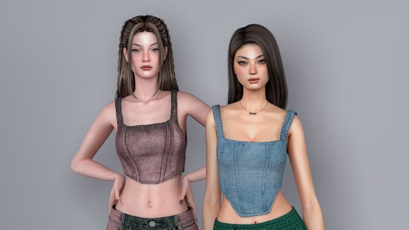 Amelia Jeans Tops Collection 3 sims 4 cc amelia jeans tops collection by astya96 2